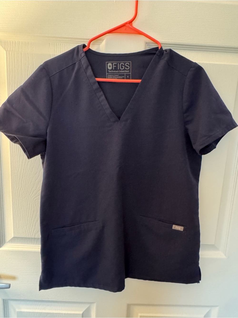Figs Navy V-Neck Medical Top